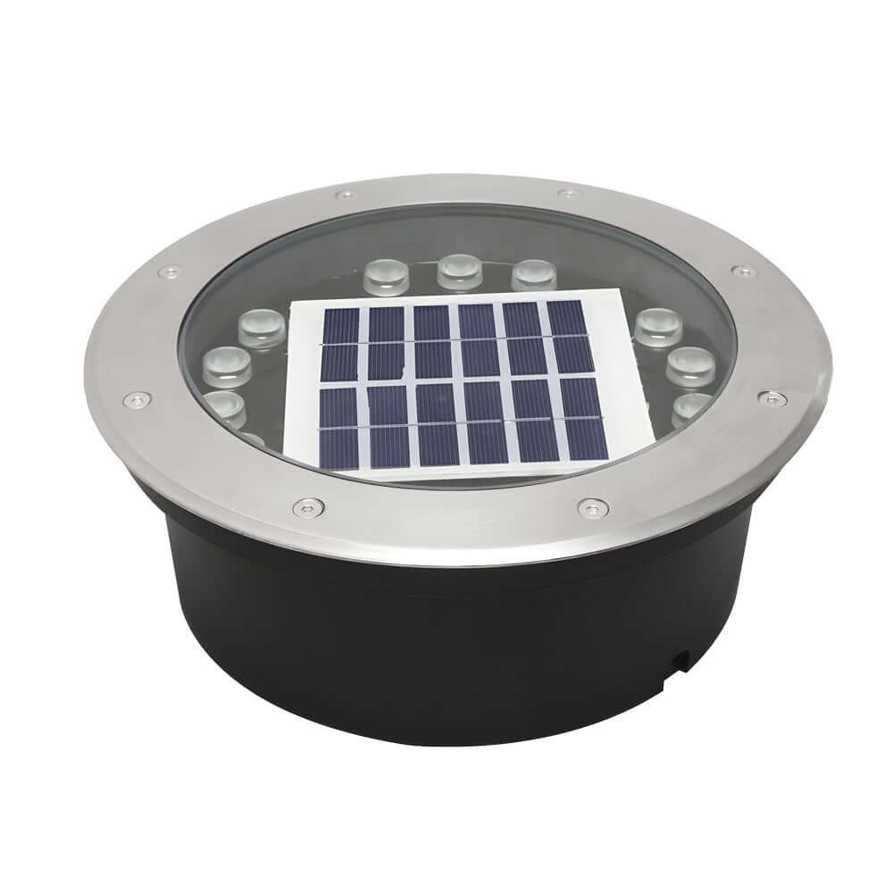 Graham Solar-Powered Aluminum Well Light for Outdoor Pathways