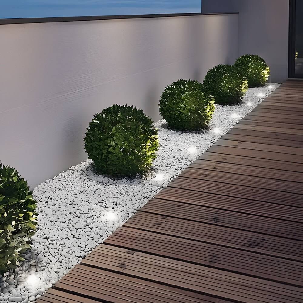 Graham Solar-Powered Aluminum Well Light for Outdoor Pathways
