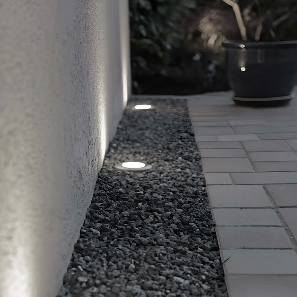 Graham Solar-Powered Aluminum Well Light for Outdoor Pathways