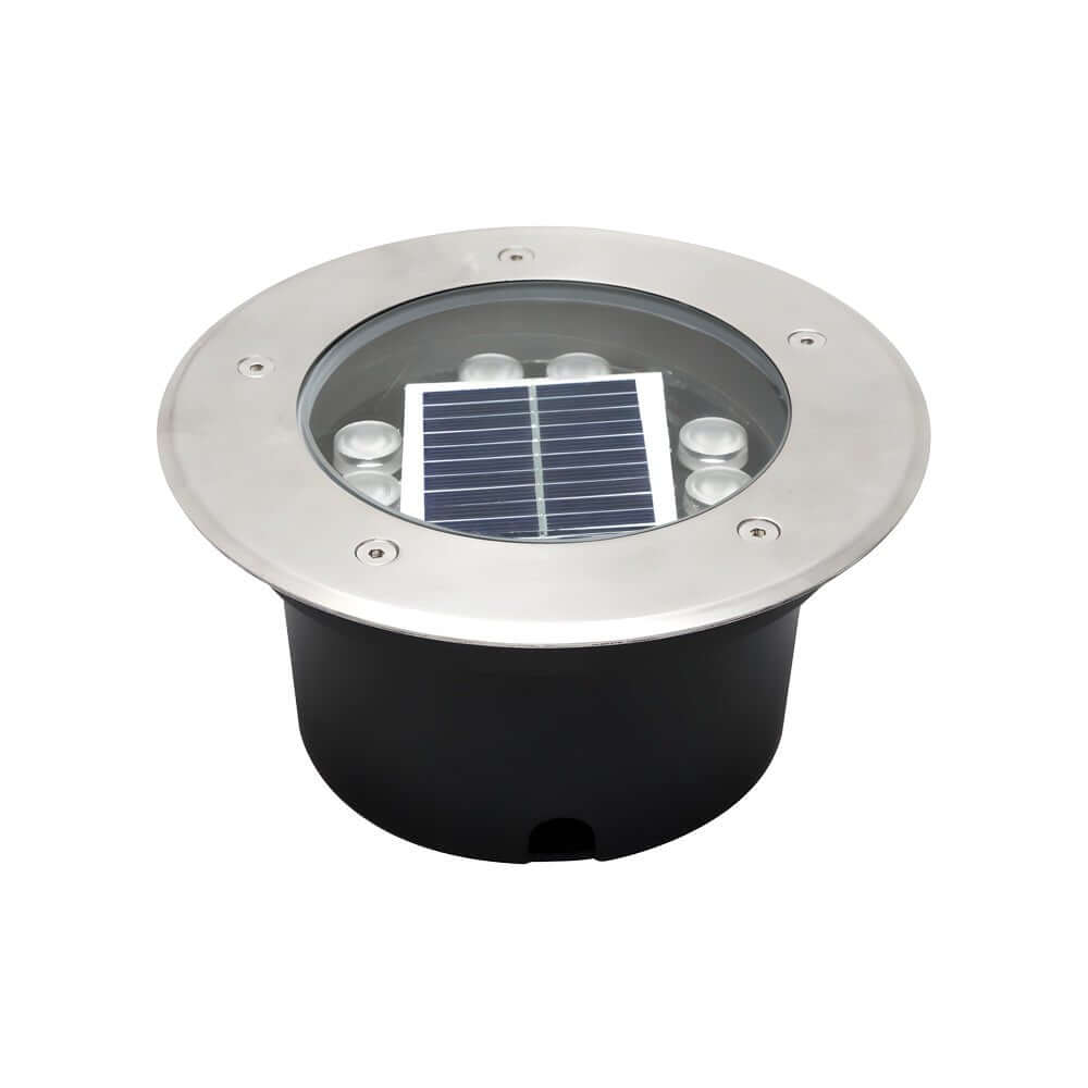 Graham Solar-Powered Aluminum Well Light for Outdoor Pathways