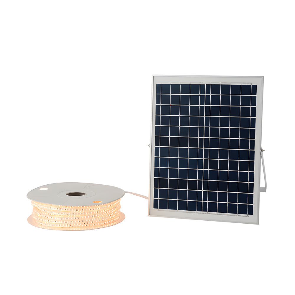 Plas Solar-Powered LED Strip Light, Warm White Silicone Rope