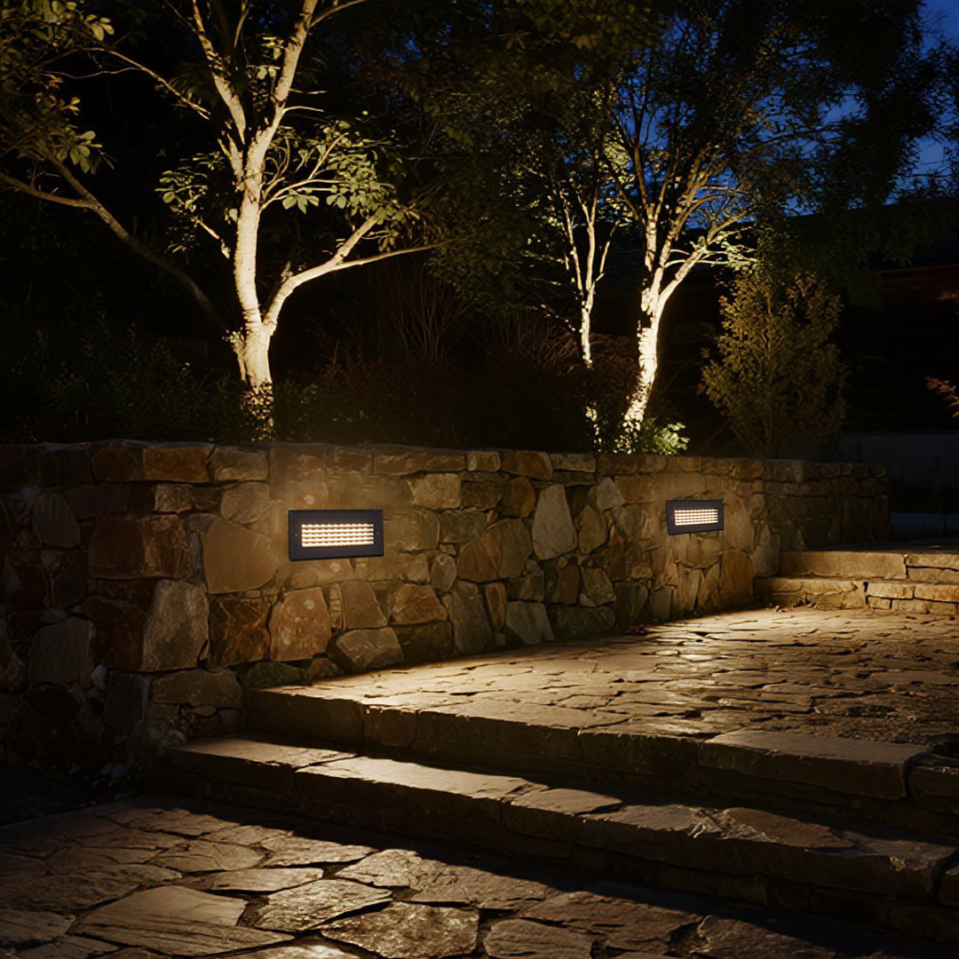 Gray Aluminum Outdoor Step Light, Flush-Mount LED Deck Light