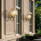Outdoor Pillar Light, Cast Aluminum With Clear Glass Shade