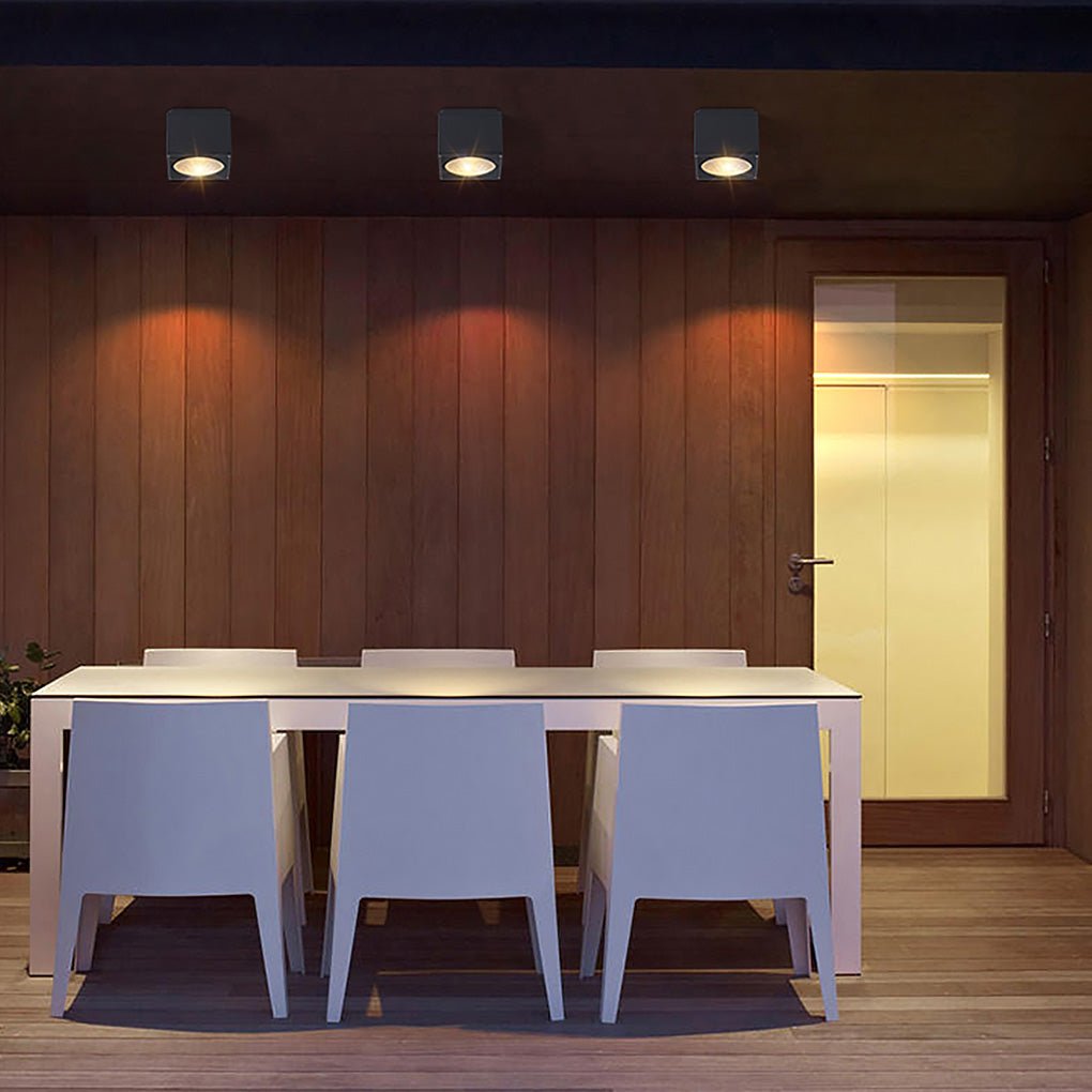 Square LED Ceiling Downlight, Waterproof Flush Mount For Hallway