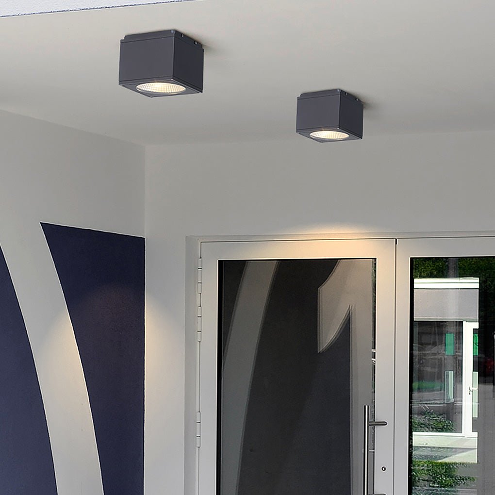Square LED Ceiling Downlight, Waterproof Flush Mount For Hallway