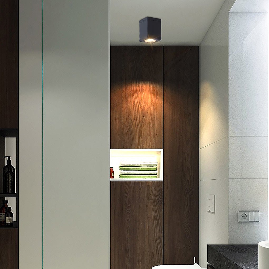 Square LED Ceiling Downlight, Waterproof Flush Mount For Hallway