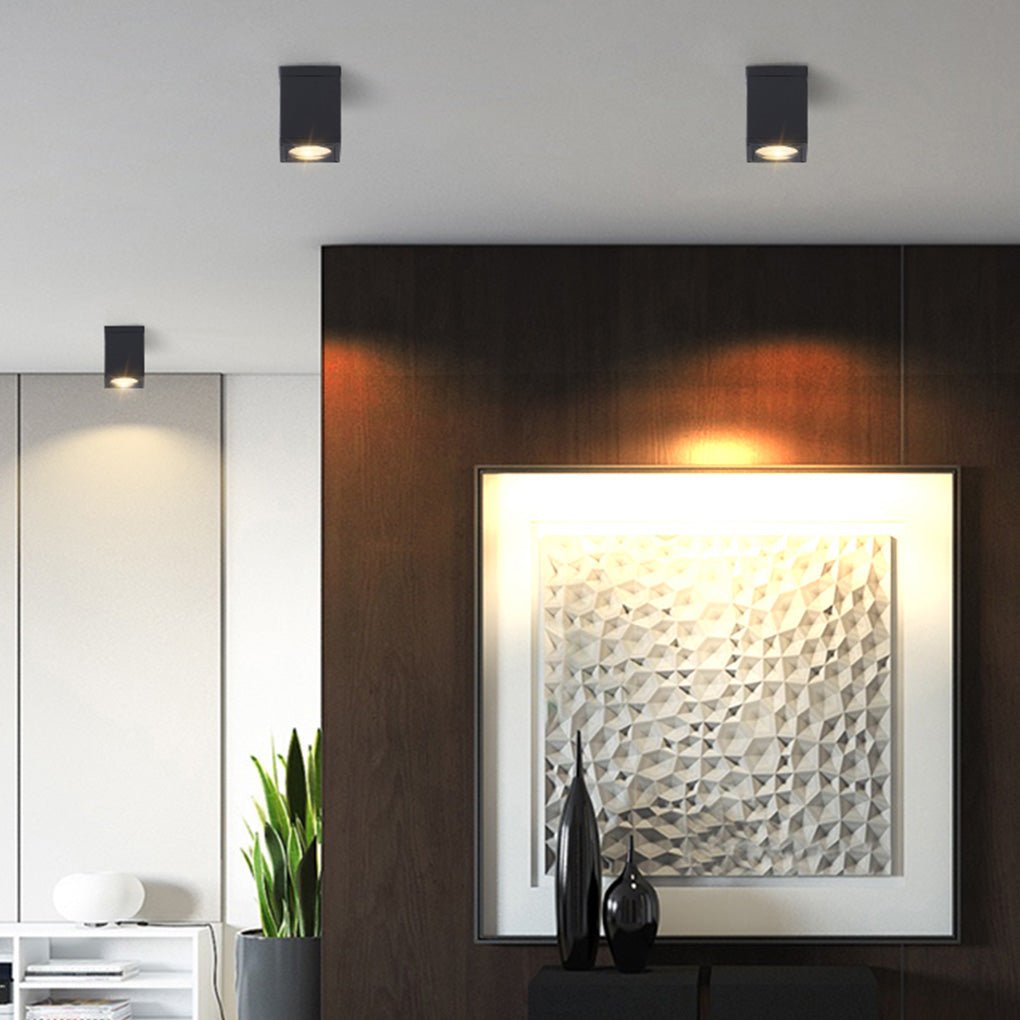 Square LED Ceiling Downlight, Waterproof Flush Mount For Hallway