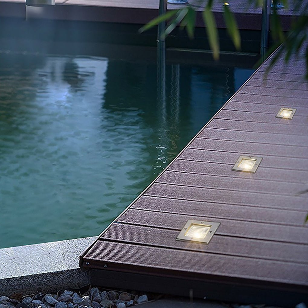 Faithful Square LED Recessed Light for Outdoor Stairs and Decks