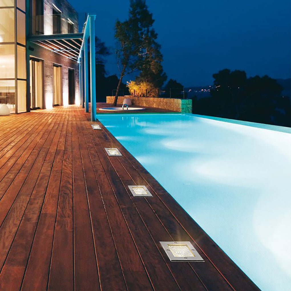 Faithful Square LED Recessed Light for Outdoor Stairs and Decks