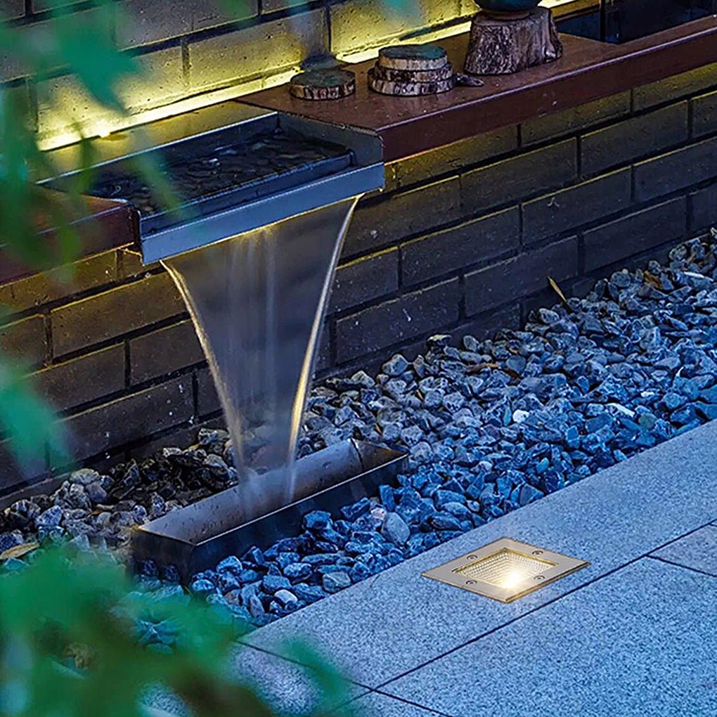 Faithful Square LED Recessed Light for Outdoor Stairs and Decks