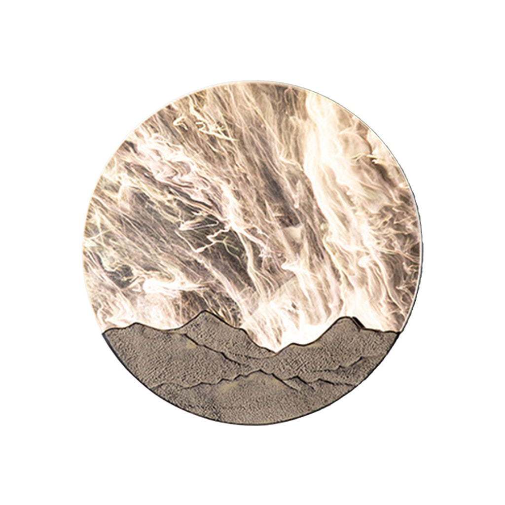Aplique de Parede Exterior em Resina com Brilho LED Quente, Design Beauty Sunrise