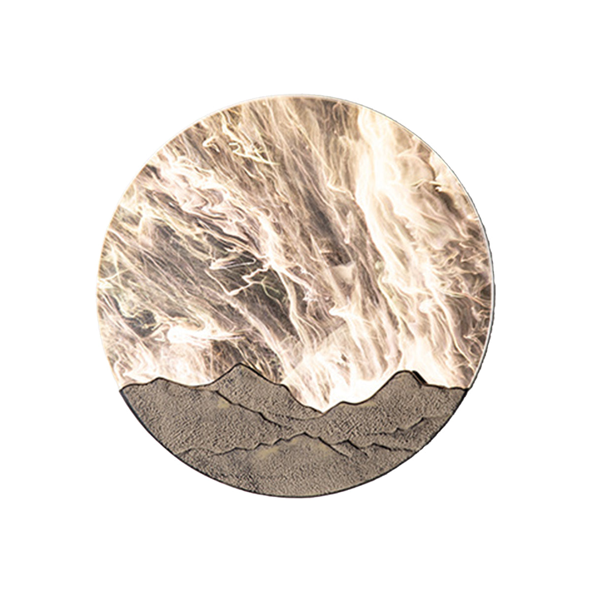 Aplique de Parede Exterior em Resina com Brilho LED Quente, Design Beauty Sunrise