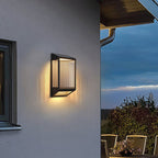 Rbin væglampe i revet akryl til udendørs brug, solcelledrevet eller med fast installation LED