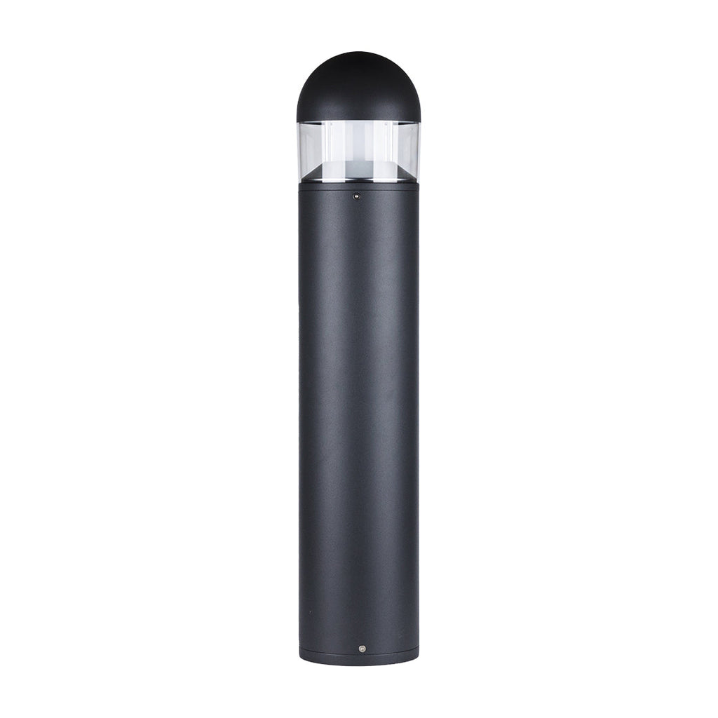 Udendørs aluminiums pullertlampe, 31-tommer nordisk stolpe med varm LED