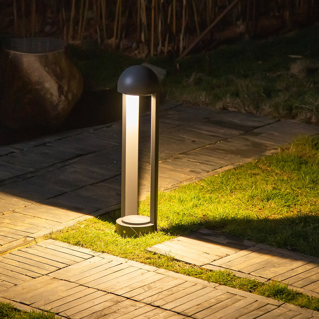 Pamela Sand-Grå Aluminium Utendørs Pullertlampe, 60 cm Stolpelampe