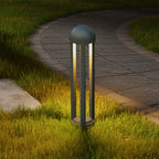 60cm Sand-Gray Aluminum Garden Pole Light, Modern Minimalist LED