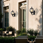 Outdoor Pillar Light, Cast Aluminum With Clear Glass Shade