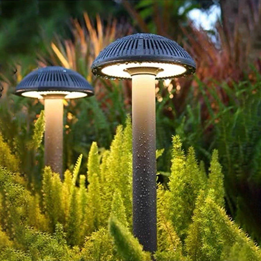 Luz de Paisagem em Forma de Cogumelo, Luminária LED de Alumínio para Parede ou Jardim