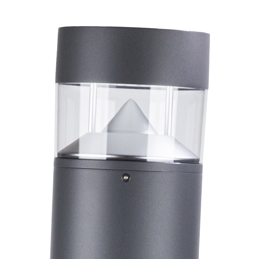 Sherard Sand-Gray Aluminum Bollard Path Light, Nordic Outdoor Lamp
