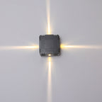 Støpt aluminiums LED-vegglampe for port til villaer og balkonger, varm hvit