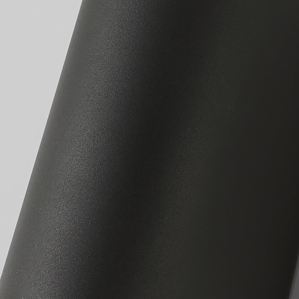 Quintessa Curved Outdoor Wall Light, Black Aluminum LED Sconce