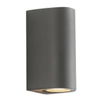 Quintessa Curved Outdoor Wall Light, Black Aluminum LED Sconce
