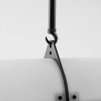 Linear pendant light close-up of the cylindrical section