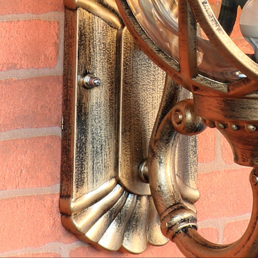 Outdoor Pillar Light, Cast Aluminum With Clear Glass Shade