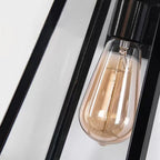 Luz de Parede em Alumínio Fundido, Acabamento Industrial Vintage, Abajur de Vidro para Exterior