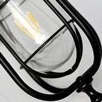 Vintage Industrial Glass Wall Sconce, E27 Iron Outdoor Light Fixture