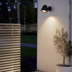 Wyman aluminium LED utendørs veggspotlight, langtrekkende stråle