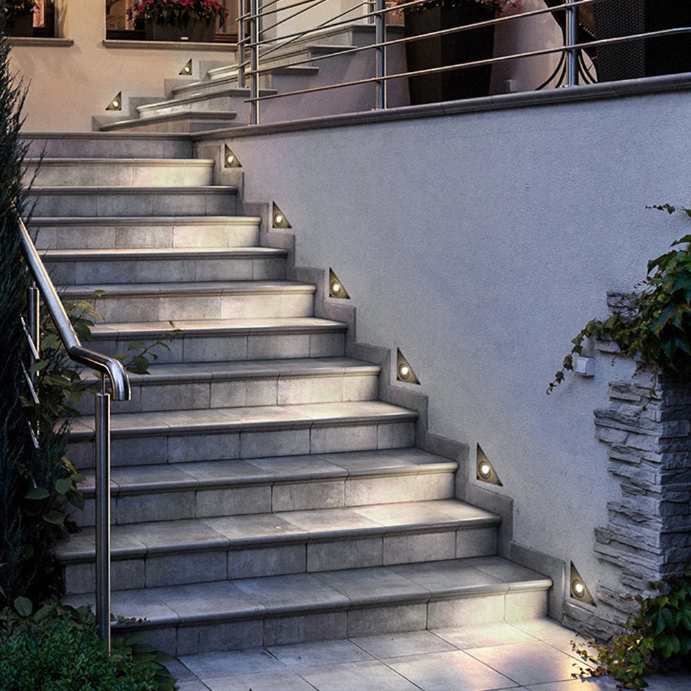 Feda Triangular Black Aluminum LED Deck and Step Light