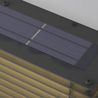 Square Grid Stainless Steel Outdoor Wall Light, Hardwired Or Solar LED
