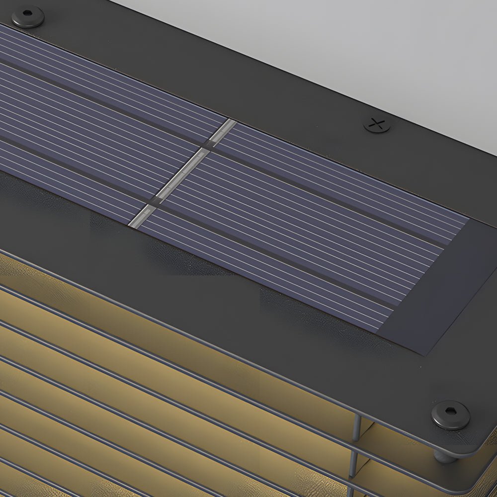 Square Grid Stainless Steel Outdoor Wall Light, Hardwired Or Solar LED