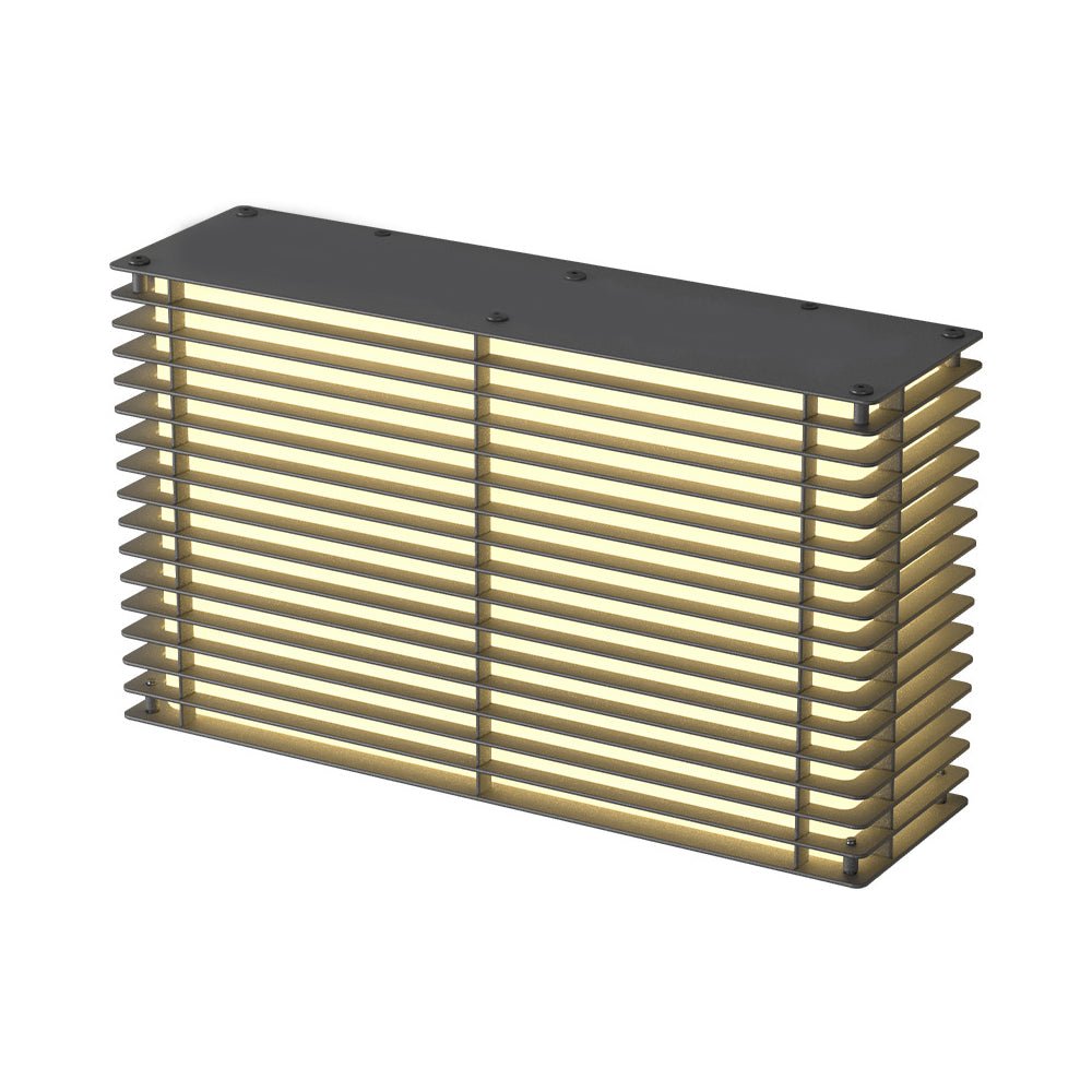 Square Grid Stainless Steel Outdoor Wall Light, Hardwired Or Solar LED